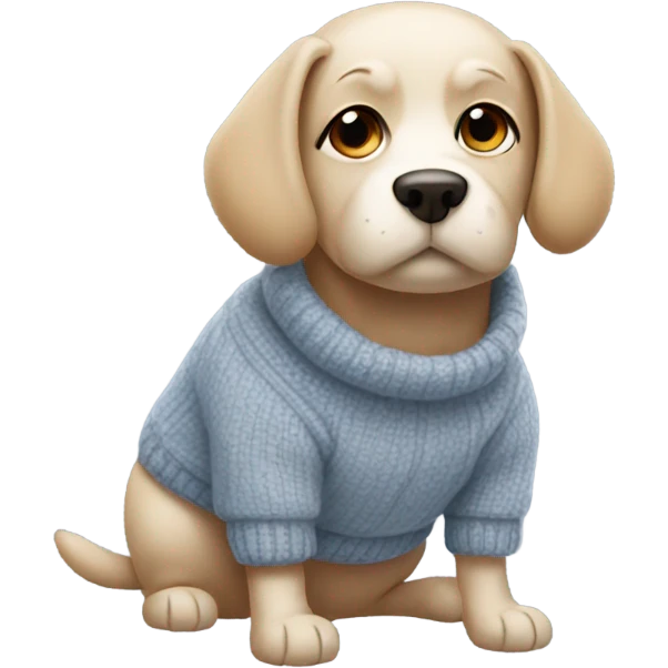 Dog wearing jumper emoji