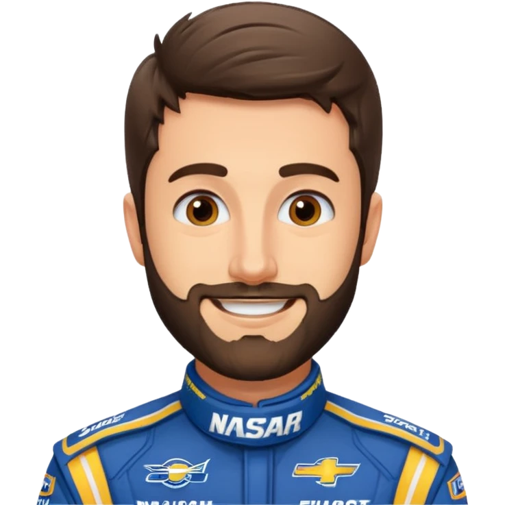chase elliott nascar driver with stubble beard emoji