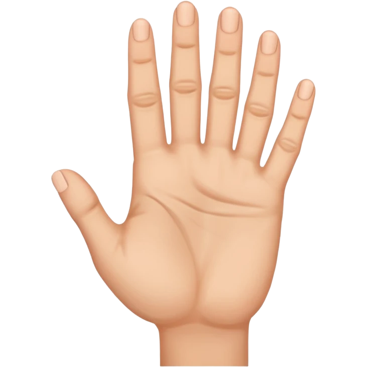 hand from the top with five fingers, make man hand emoji