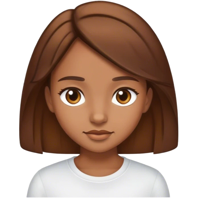 light brown skin girl with brown hair pretty emoji