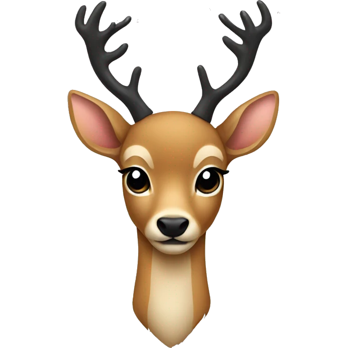 deer wearing a black bow  emoji