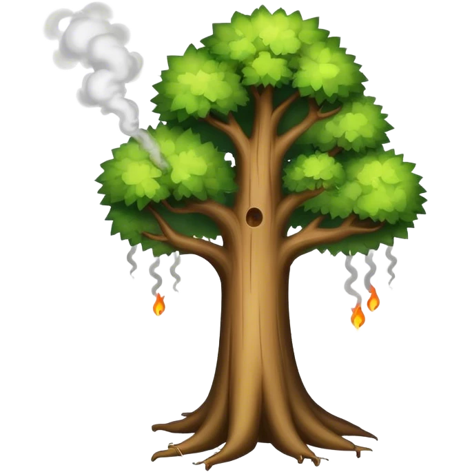 Smoking tree emoji