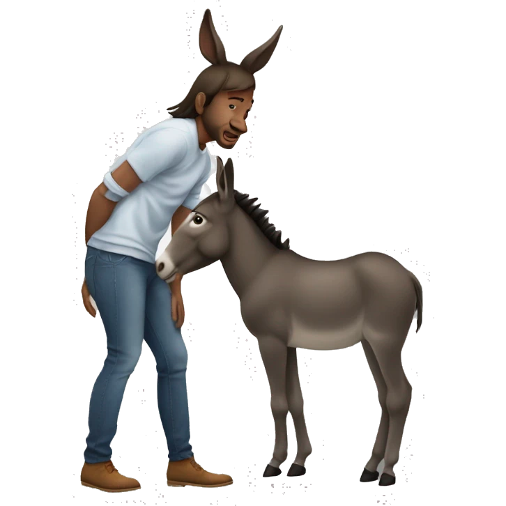 ass kisser (with donkey in photo) emoji