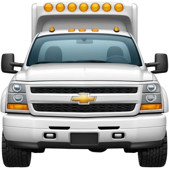 White Silverado truck emoji