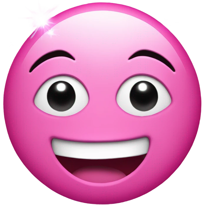 The word yay with pink sparkles emoji