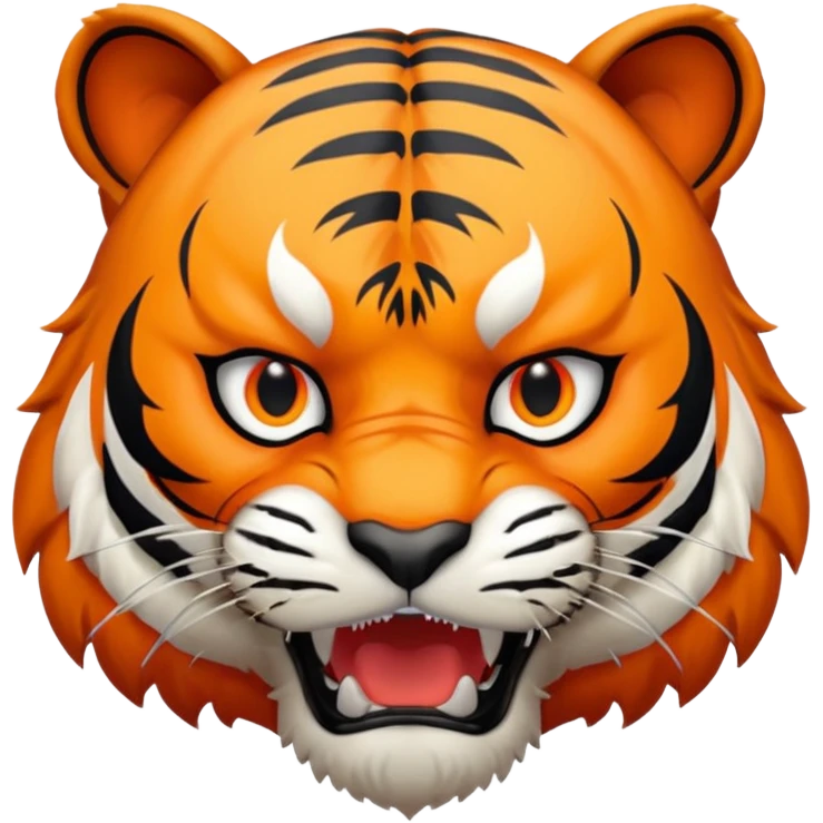 angry tiger with fangs, front face  emoji