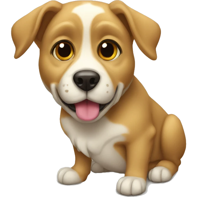 Perro con cara de rana emoji