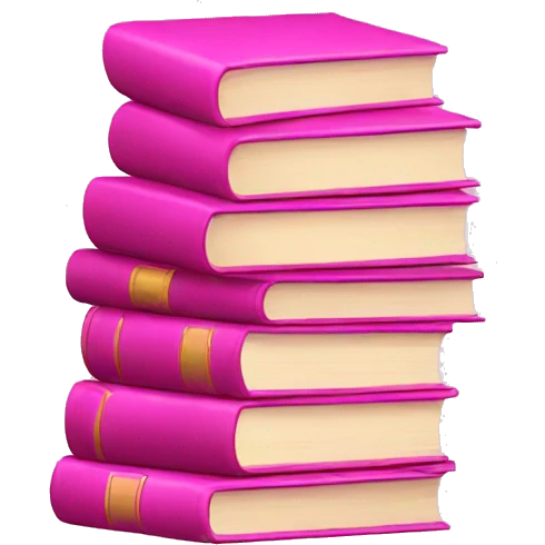 pink stack of books emoji