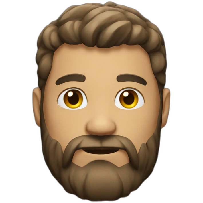 muscular man with beard emoji