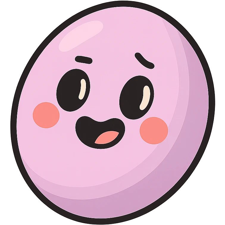 single pastel-colored candy pastille, soft rounded shape, subtle shading, minimal details, icon style emoji