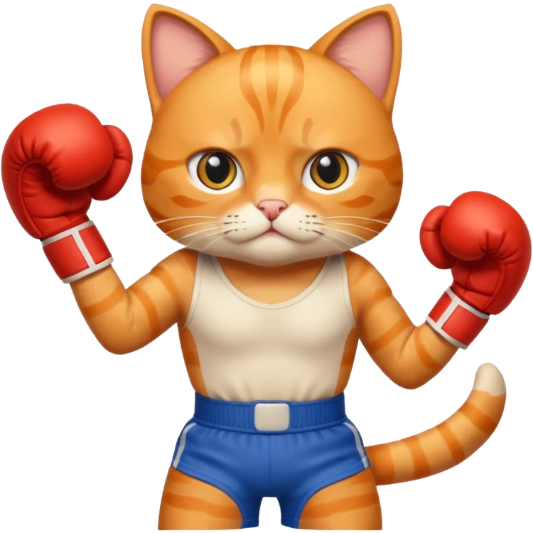 cat with boxing gloves @Emoji emoji