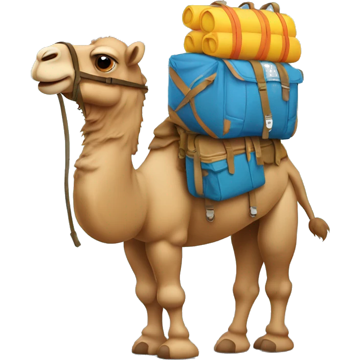 camel with a backpack emoji