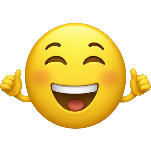 yellow emoji cheering emoji