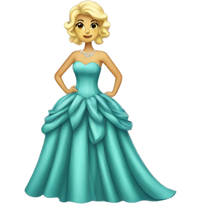 fancy gown emoji