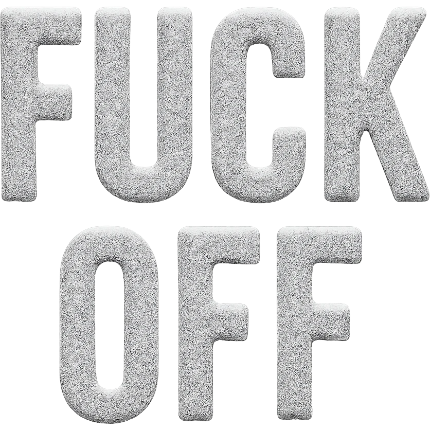 snow Fuck off text , remove background emoji