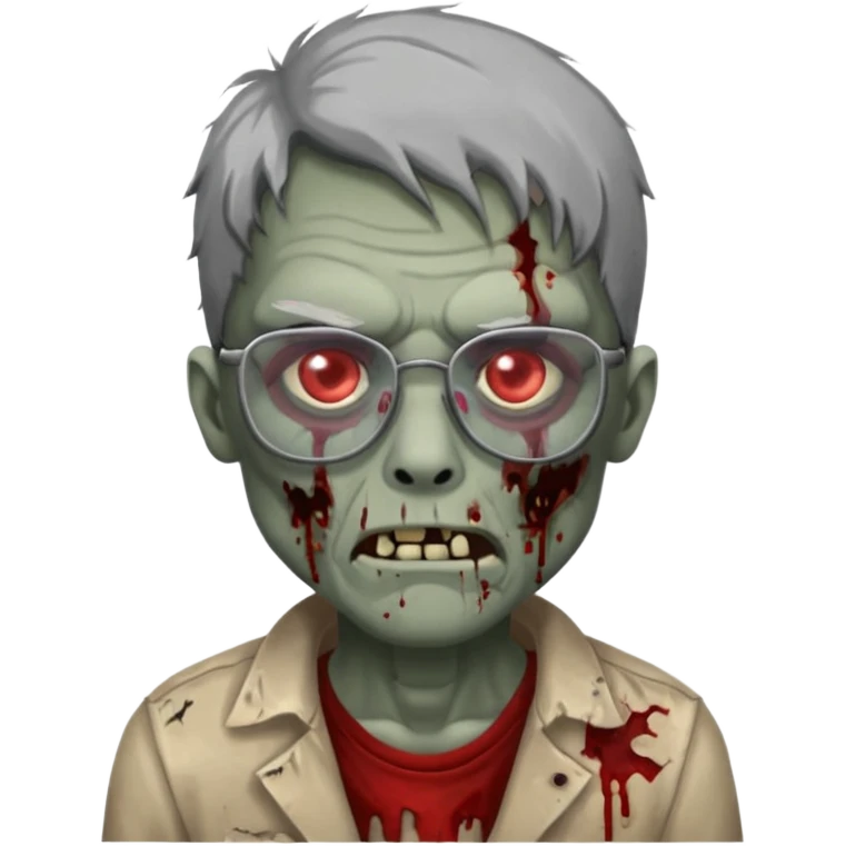 Zombie with glasses more visible glasses, some difference between zombie and glasseslasses  emoji