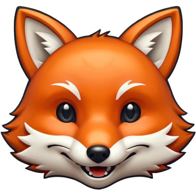 pixel grinning fox hacker logo emoji