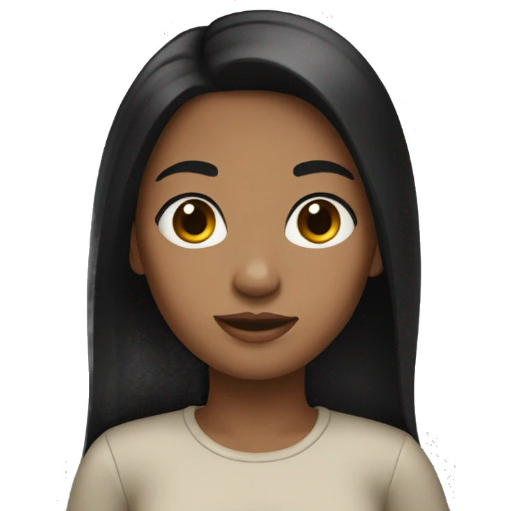 girl with black hair emoji