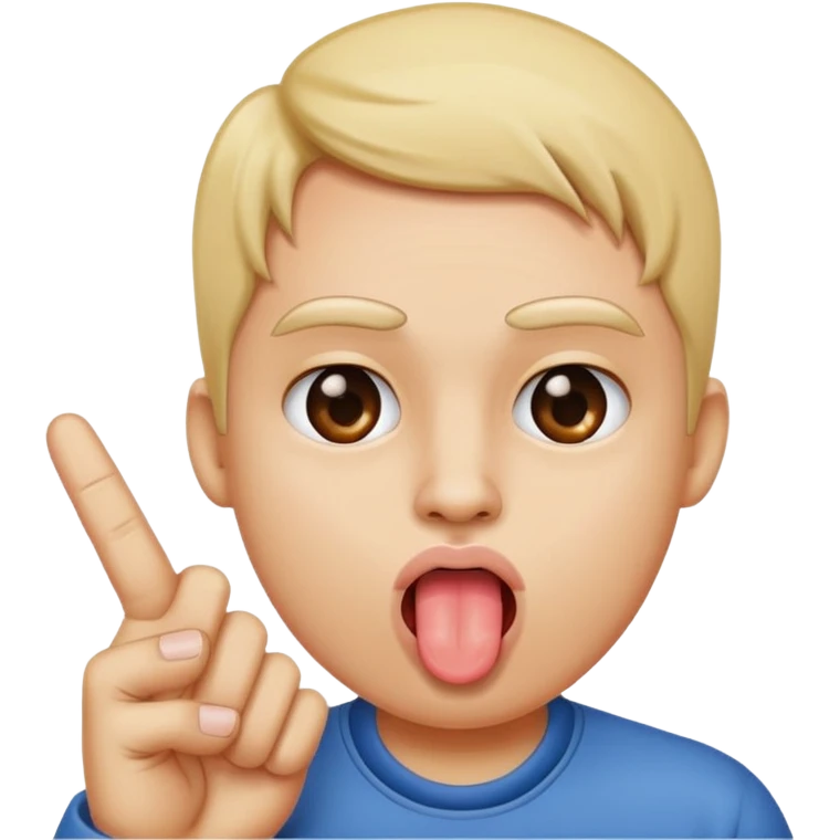Tongue out with middle finger emoji
