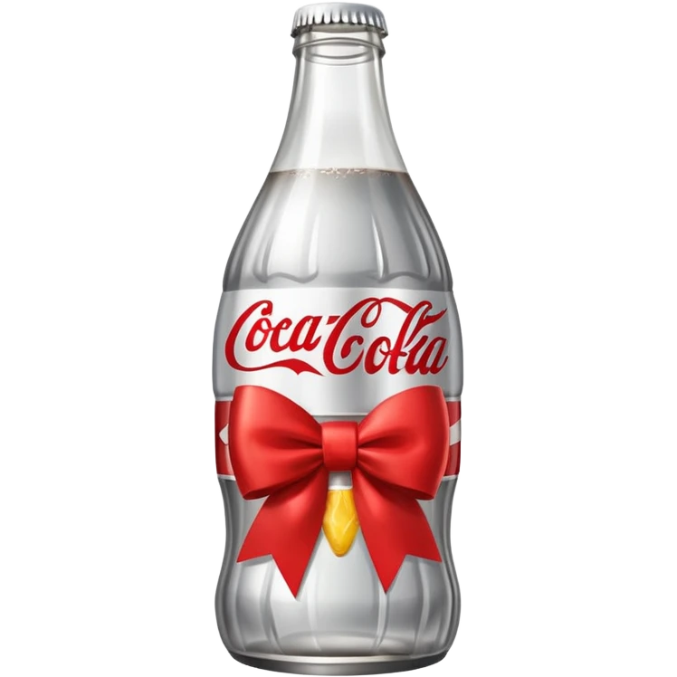 Diet coke coca cola with bow emoji emoji