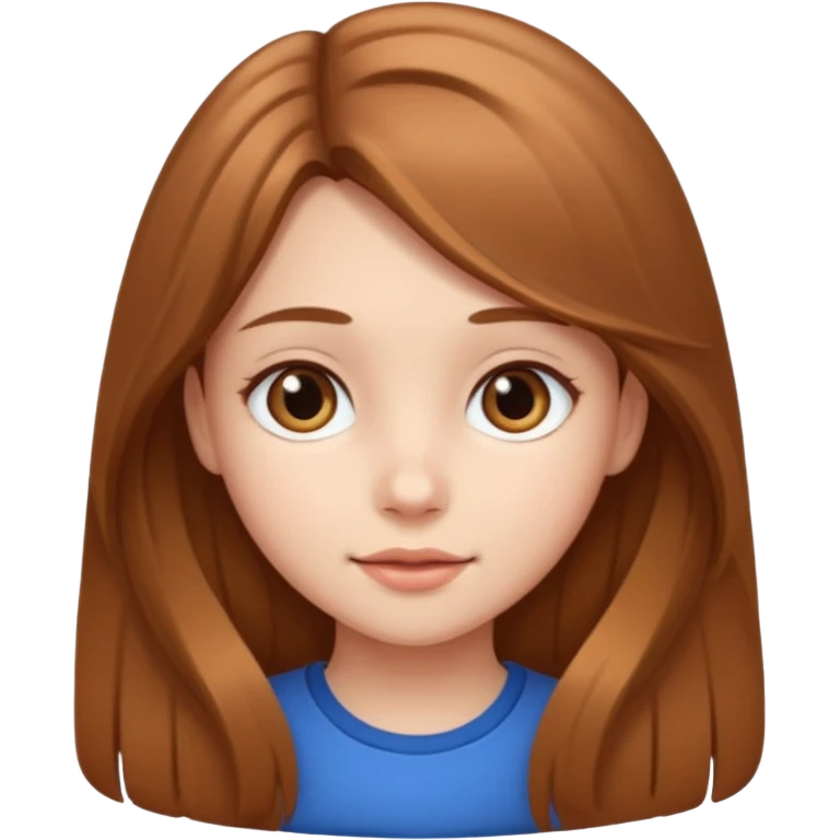 милая девушка с русыми длинными волосами emoji