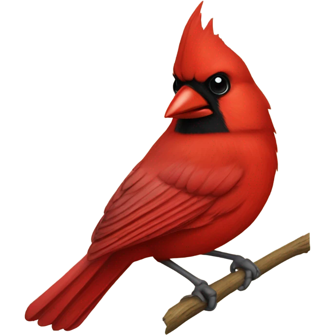 Cardinal bird emoji