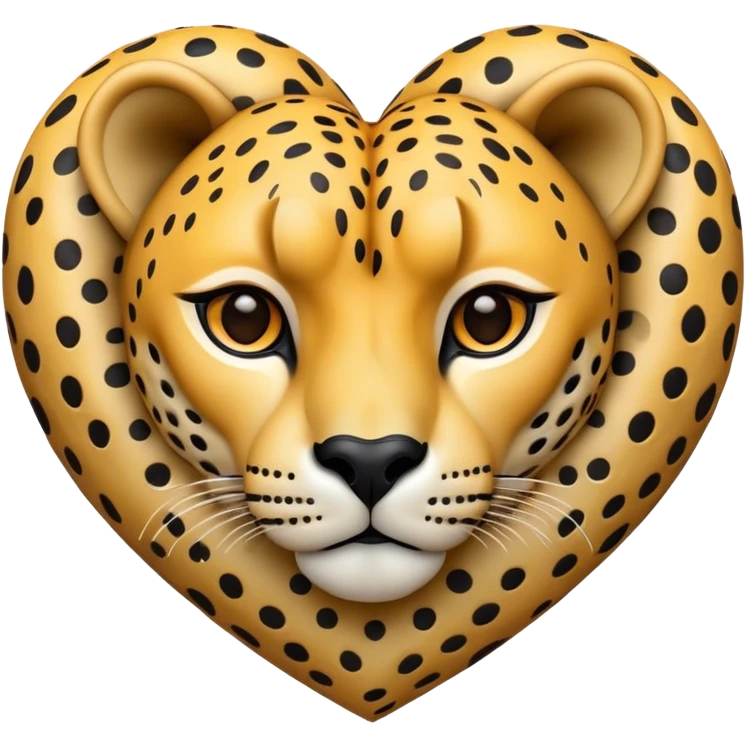 Cheetah heart emoji