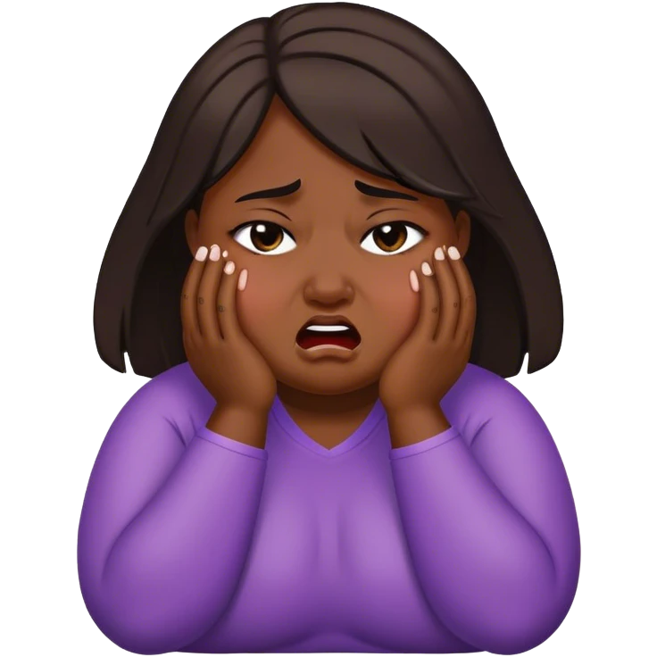 fat girl crying emoji