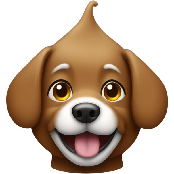 Dog with a poop costume emoji