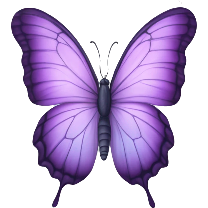 Realistic isolated lilac butterfly emoji