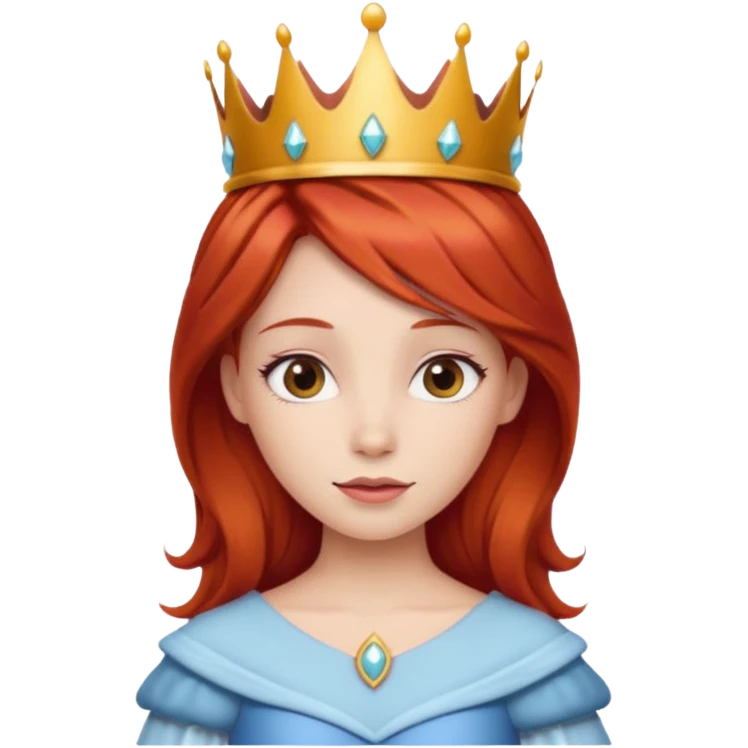 Sexy red hair princess emoji