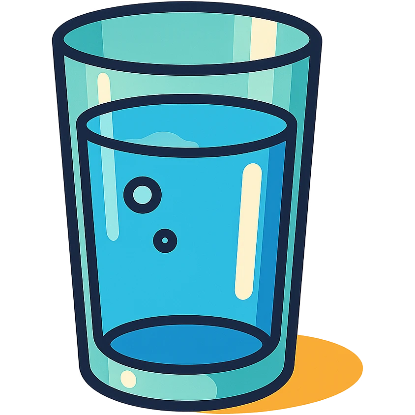 A glass of water emoji