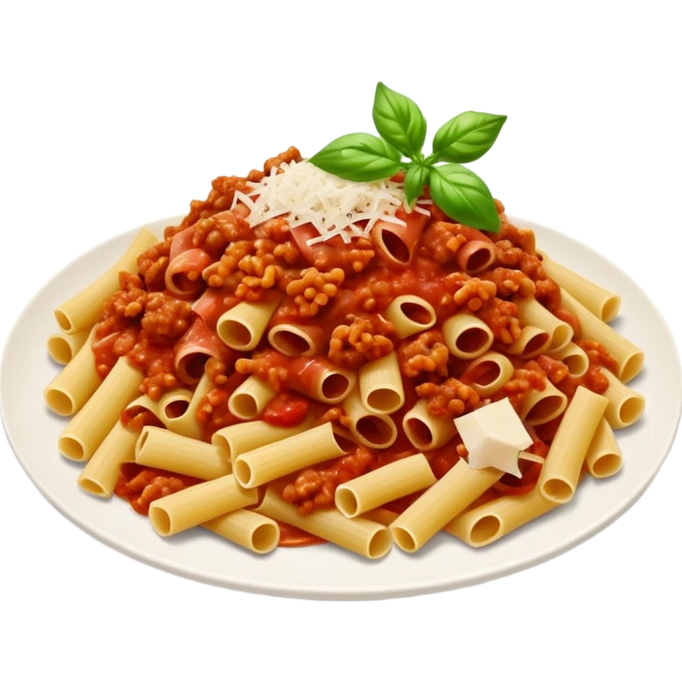 pasta bolognese with diced meat emoji