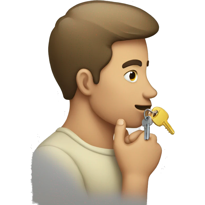 Person smelling their key emoji