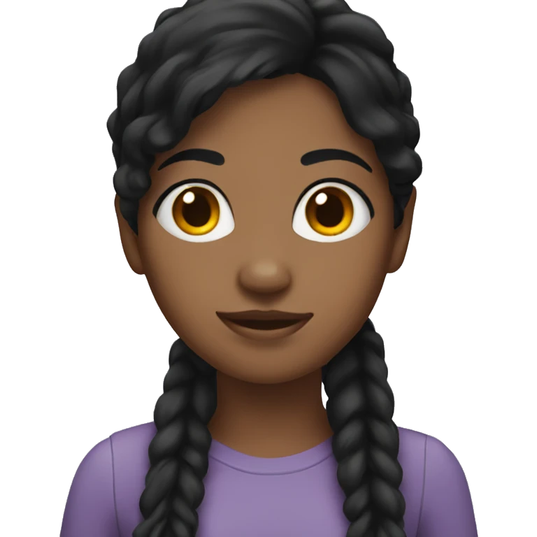Black haired girl emoji