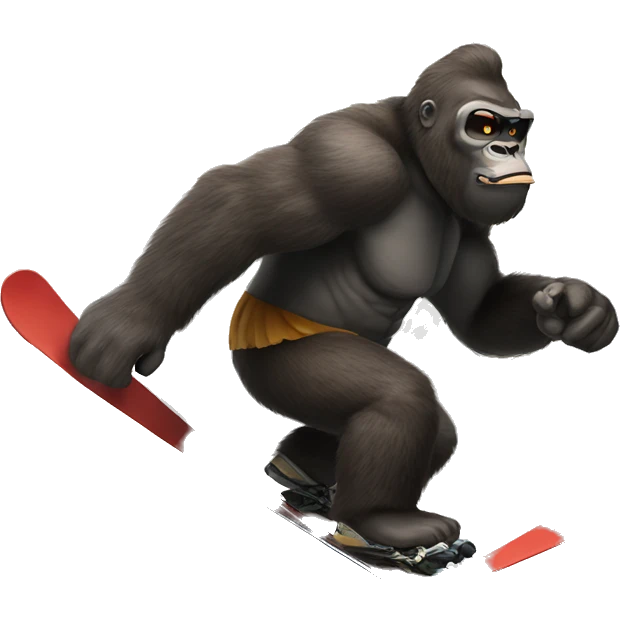 king kong skiing emoji