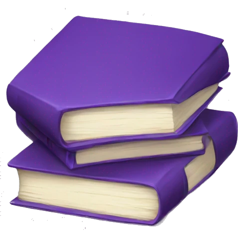Purple book stack emoji
