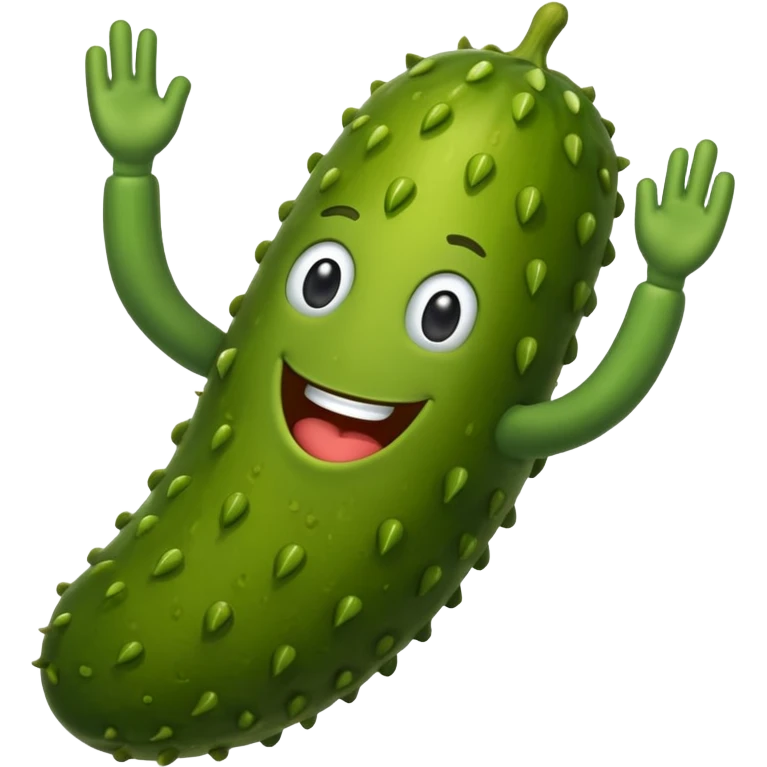Dancing pickle emoji