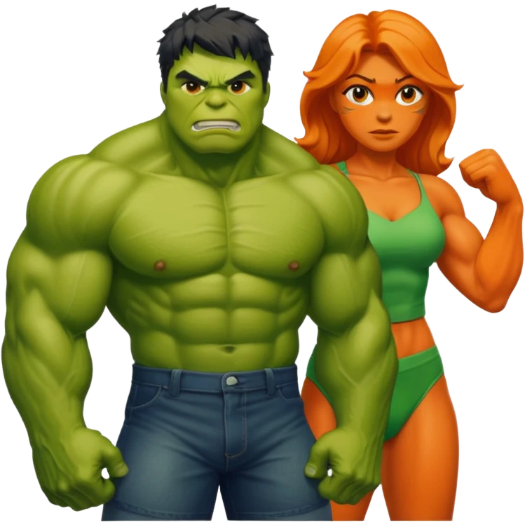 hulk  e fiona emoji