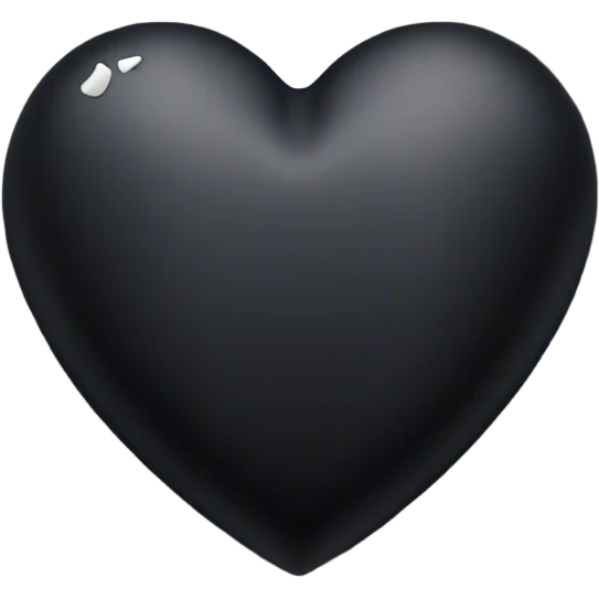 matte black heart emoji