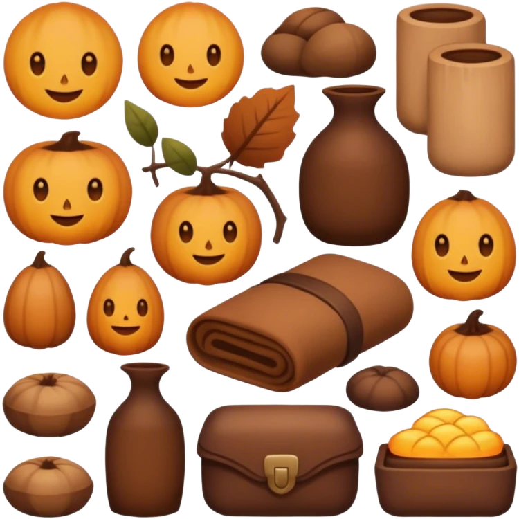Brown aesthetic emoji