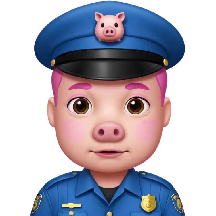 cop as a pig emoji