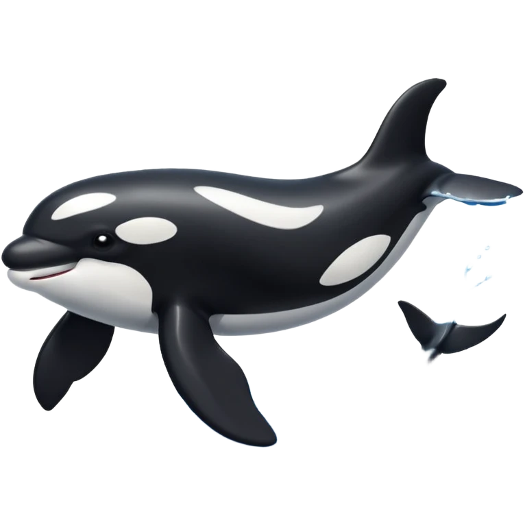 Make an orca swimming powerfully emoji