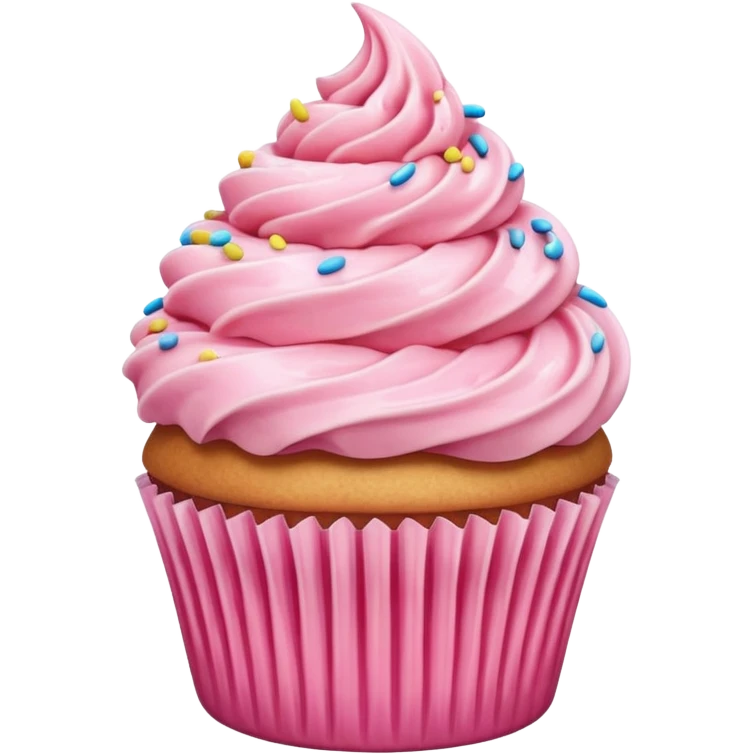 Cupcake with pink icing emoji
