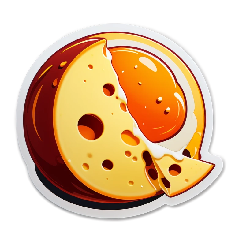Melting cheese ball  emoji