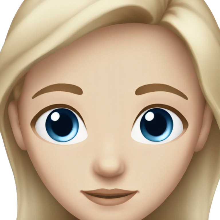 stunning white girl light brown hair blue eyes emoji