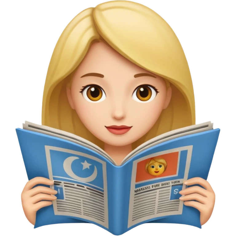 newspaper read women emoji