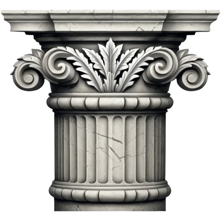 Stone column capital,Museum Statues. emoji