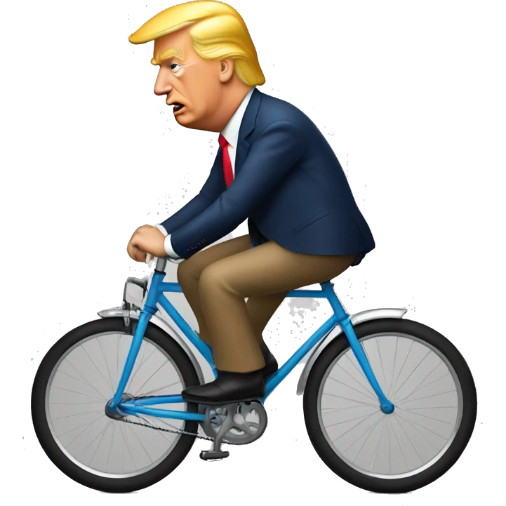 Donald Trump sur un vélo  emoji