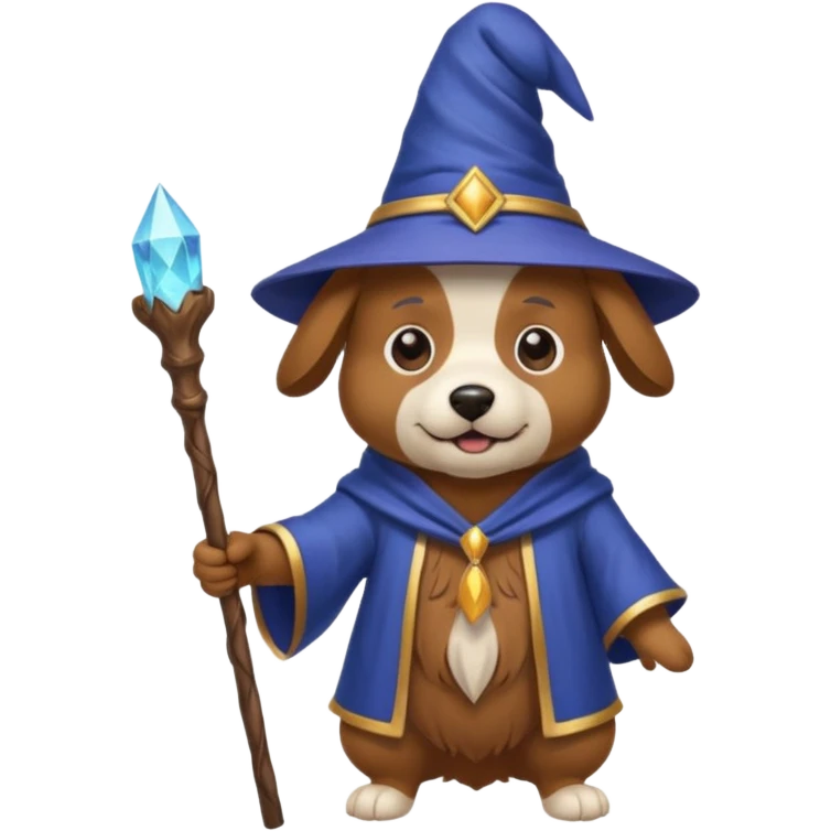Dog wizard emoji